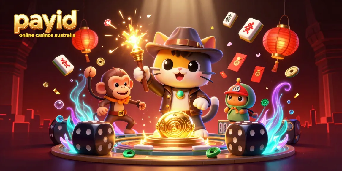 Experience the thrill of payid online casinos australia as an explorer cat uncovers treasures in a vibrant temple.
